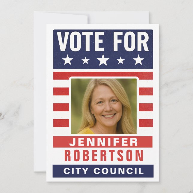 Custom Campaign Election Inbjudningar (Framsida)