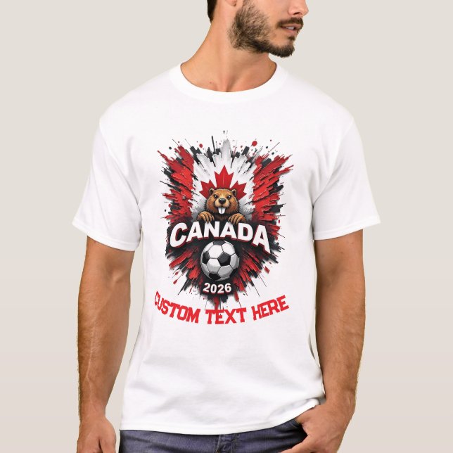 Custom Canada National Soccer Football Team Fan T Shirt (Framsida)