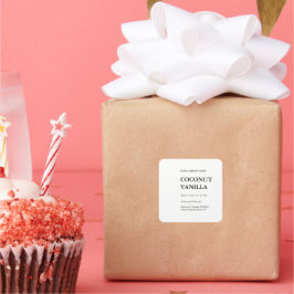 Custom Candle Label Minimalist Candle for business Fyrkantigt Klistermärke