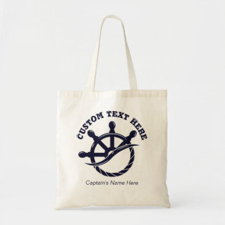 Custom Captain Boat Nautical Gift Tygkasse