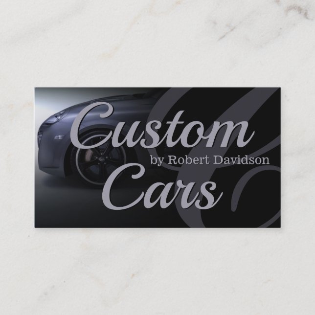 Custom car wrap business card visitkort (Framsida)