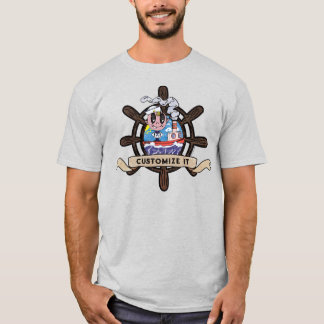 Custom Cartoon Sailor Nautical Ship Wheel ver. 2 T Shirt