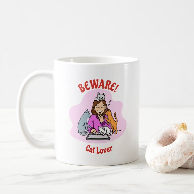 Custom Cat Lover Mug – Personalized Gift Kaffemugg (Med munk)