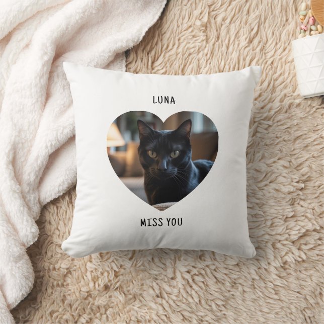 Custom Cat Pet Pillow Gift Memorial Keepsake Kudde (Filt)