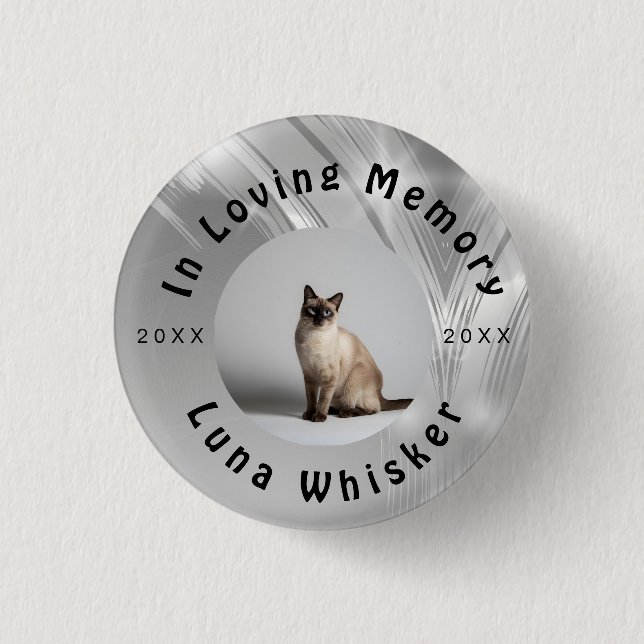 Custom Cat Photo Circle Frame Design Knapp (Framsida)