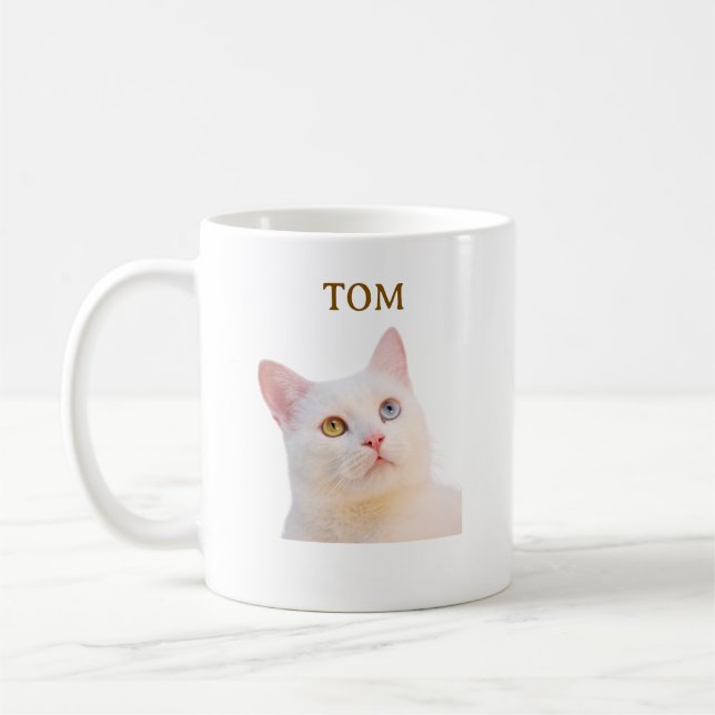 Custom Cat Photo Mug – Personalized with Your Pet Kaffemugg (Vänster)