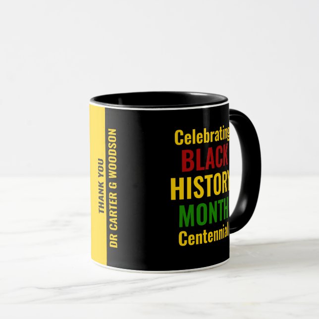 Custom Celebrating Black History Month Centennial  Mugg (Framsida höger)