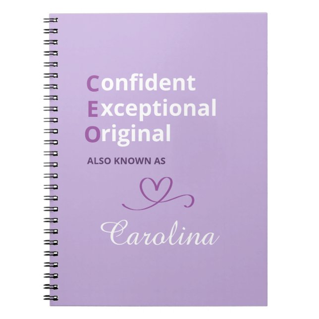 Custom CEO Notebook - Novelty Gifts for Boss Lady  Anteckningsbok (Framsidan)