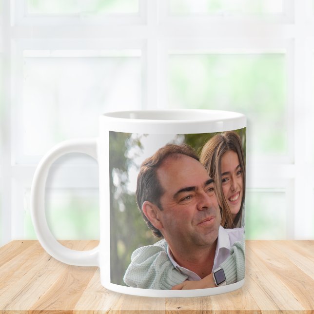 Custom Ceramic Mug for Dad – Black and White Jumbo Mugg (Skapare uppladdad)