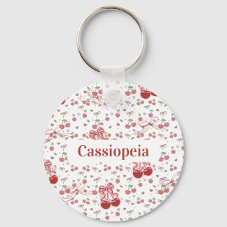Custom Cherry & Bows Keychain Nyckelring
