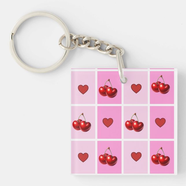 Custom Cherry Heart Checkerboard Pattern (Framsidan)