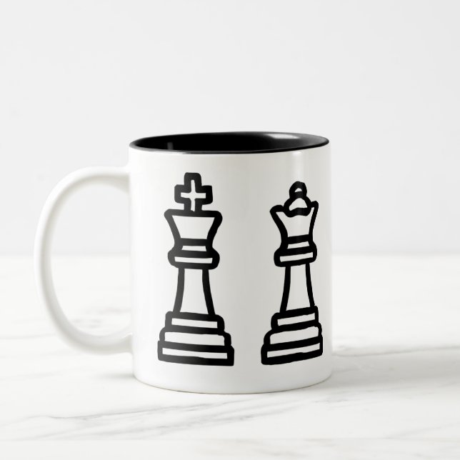 Custom Chess Master Coffee Mug Två-Tonad Mugg (Vänster)