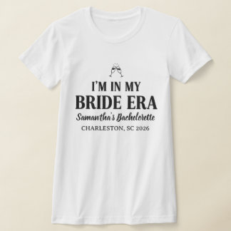 Custom Chic Minimalist Personalized Bachelorette T Shirt