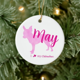 Custom Chihuahua Christmas Ornament