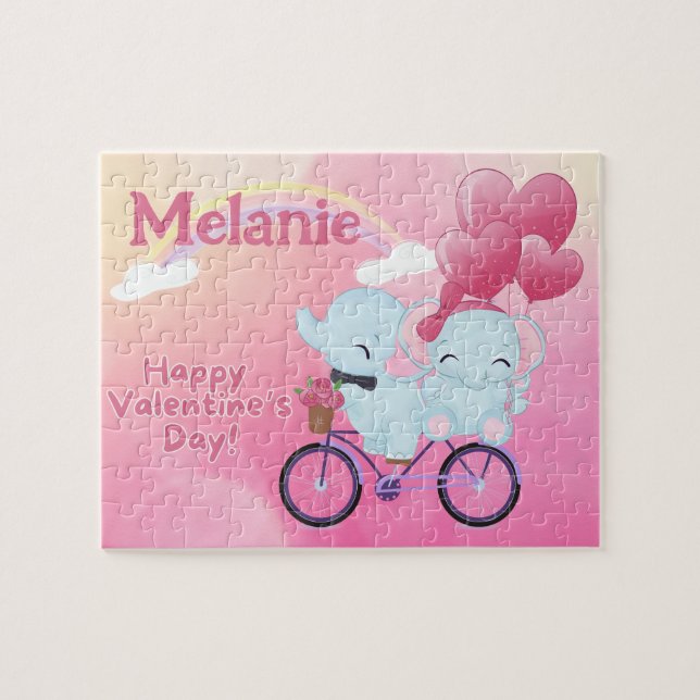 Custom Child Name Valentine's Day Puzzle  Pussel (Horisontell)