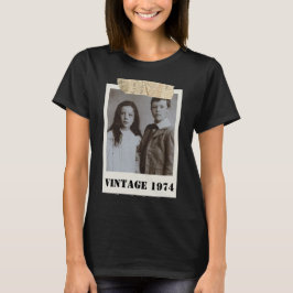 Custom Childhood Photo & Year Vintage Personalized T Shirt