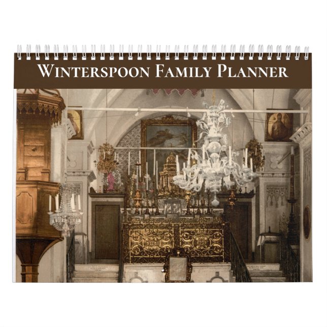 Custom Christian Family Scripture 12-Month Planner Kalender (Omslag)