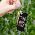 Custom Christian One Nation Under God Nyckelring<br><div class="desc">Bring a daily dose of encouragement to your home, office, or travels with this Custom Christian Keychain. Thoughtfully designed to inspire, this unique accessory serves as more than just a key holder—it’s a reminder of hope, a spark for meaningful conversations, and a cherished gift for loved ones who keep their...</div>