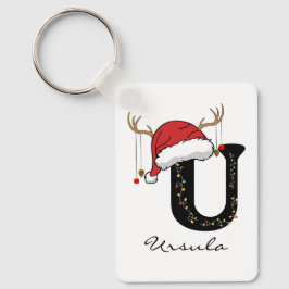 Custom Christmas Alphabet Keychain for Coworkers Nyckelring