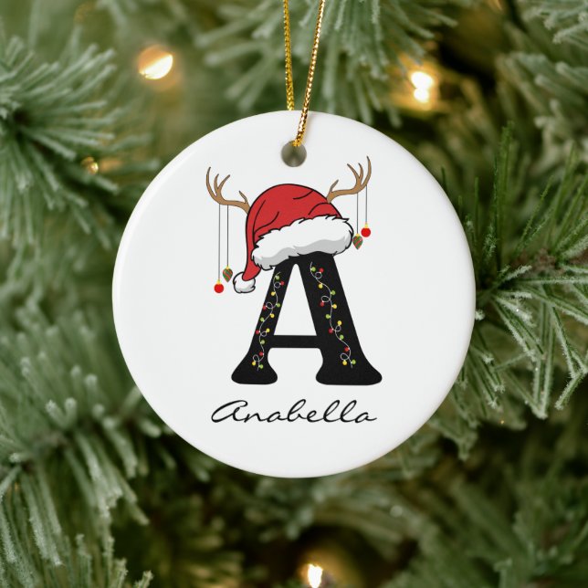 Custom Christmas Alphabet Ornament Gift for Her (Träd)