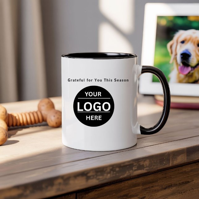 Custom Christmas Business Logo Branded Coffee Mug Två-Tonad Mugg (Skapare uppladdad)