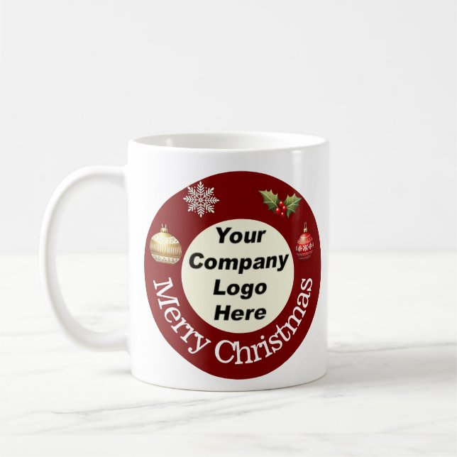 Custom Christmas Corporate Promotional Mug Kaffemugg (Vänster)