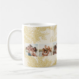 Custom Christmas Elegant Grandma's Photo Collage Kaffemugg