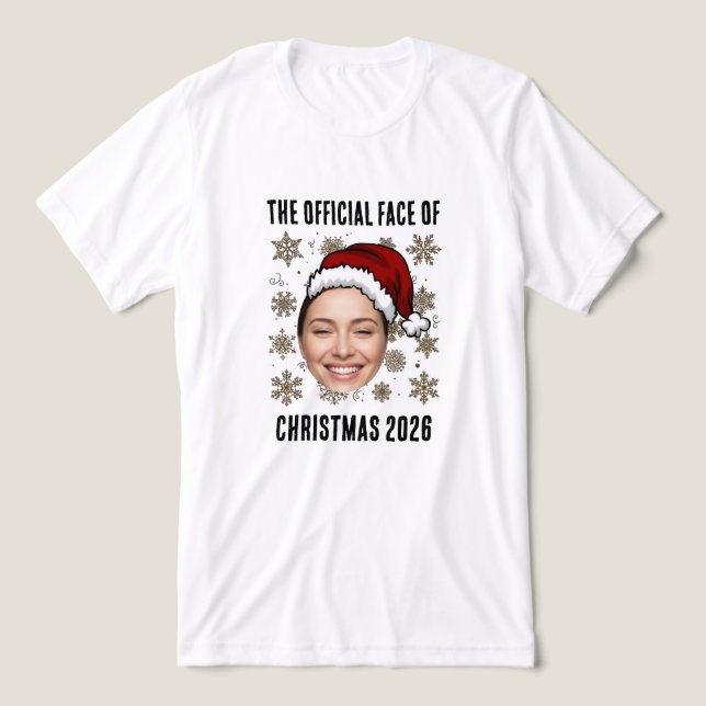 Custom Christmas Face Design T Shirt (Design Framsida)