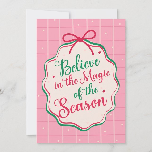 Custom Christmas Greeting Card with Photo Julkort (Framsida)