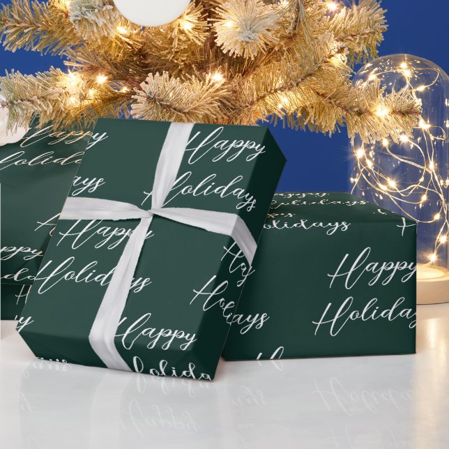 Custom Christmas Happy Holiday Presentpapper (Helgdagar)