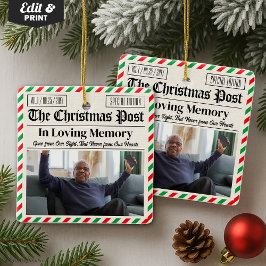 Custom Christmas Memorial Gift, In Loving Memory Julgransprydnad Keramik