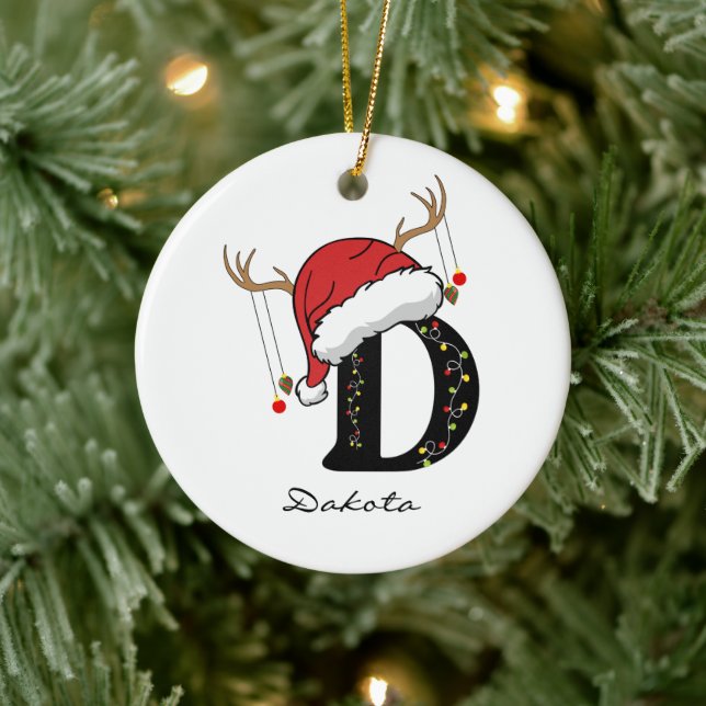 Custom Christmas Monogram Ornament for Friends (Träd)