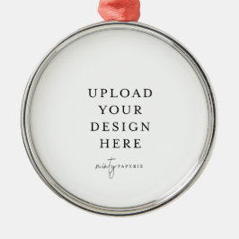 Custom Christmas Ornament, Upload your Photo Julgransprydnad Metall