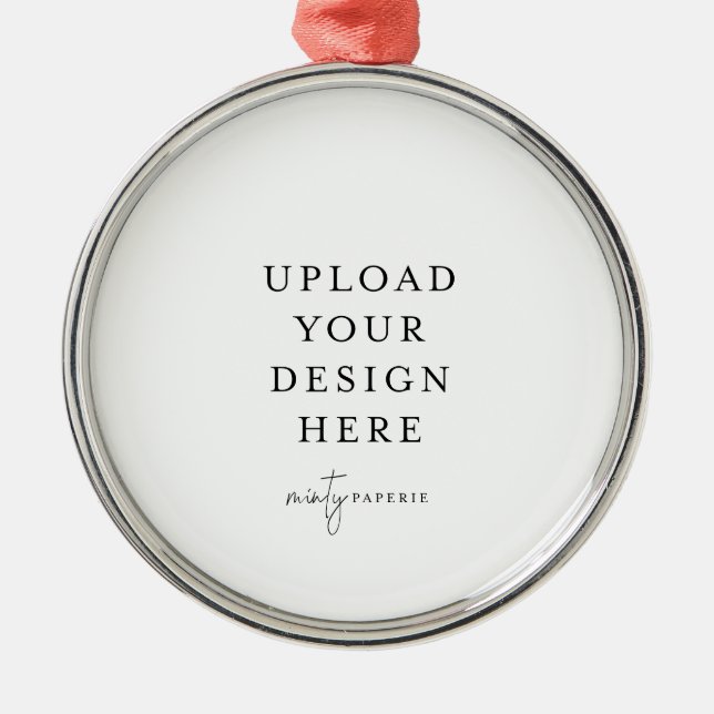 Custom Christmas Ornament, Upload your Photo Julgransprydnad Metall (Framsidan)