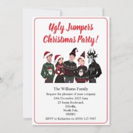 Custom Christmas Party Ugly Jumper Xmas Inbjudningar
