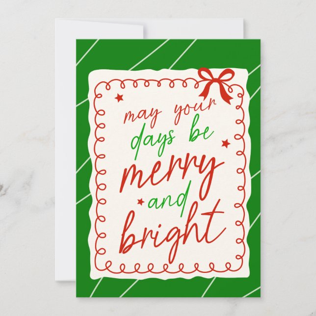 Custom Christmas Photo Greeting Card Julkort (Framsida)