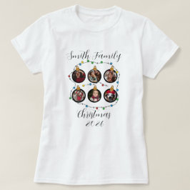 Custom Christmas Photo Ornament Design with Festiv T Shirt