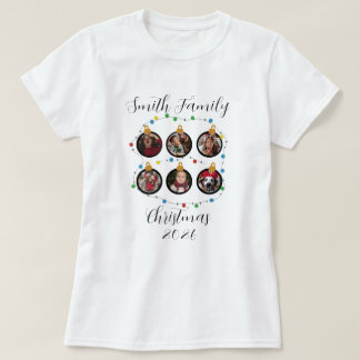 Custom Christmas Photo Ornament Design with Festiv T Shirt
