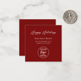 Custom Christmas Professional Company Logo Anteckningskort