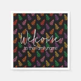 Custom Christmas Tree Pattern Pappersservett