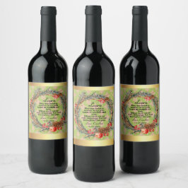 Custom Christmas Wine Labels Vinflaska Etikett