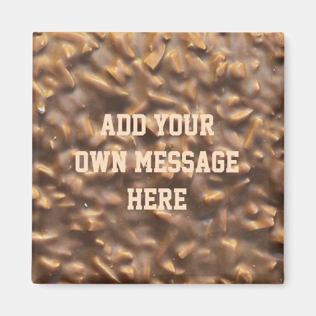 Custom Chunky Chocolate Bar Custom Text Magnet (Framsidan)