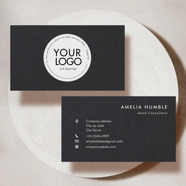 Custom Circle Logo Modern Business card template Visitkort (Skapare uppladdad)