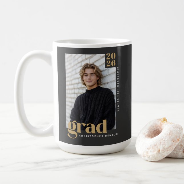Custom Class of 2026 Photo Graduation Kaffemugg (Med munk)