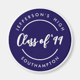 Custom Class of School Graduate Reunion Circle  Magnet