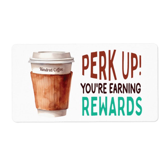 Custom Coffee Cafe Loyalty Fraktsedel (Framsidan)