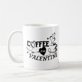 Custom Coffee Lover Heart Arrow Valentine Kaffemugg
