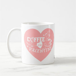 Custom Coffee Lover Pink Heart Arrow Valentine Kaffemugg