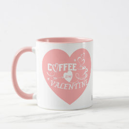Custom Coffee Lover Pink Heart Arrow Valentine Mugg