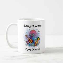 Custom Coffee Mug | Retro Octopus | Name & Text Kaffemugg